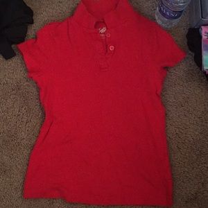 RED COLLARED SHIRT